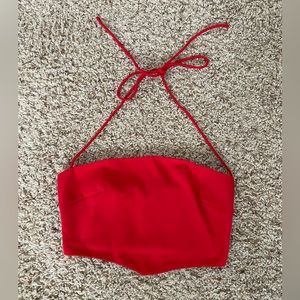 Red Princess Polly Halter Top